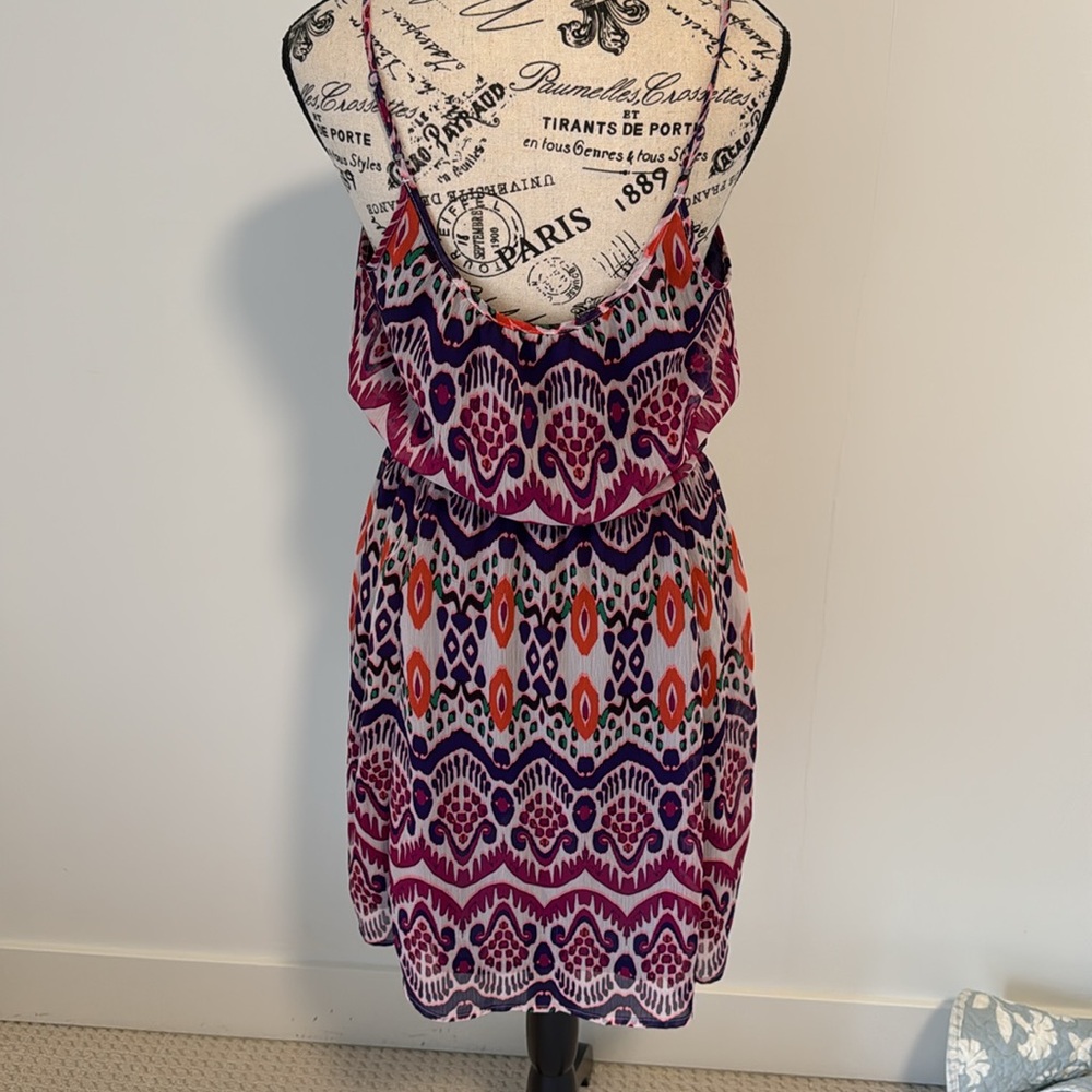 Printed Mini Dress with Elastic Waist - Picture 4 of 5